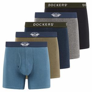NEW Dockers Mens Boxer Briefs Breathable Cotton Underwear for Men Pack of 5
